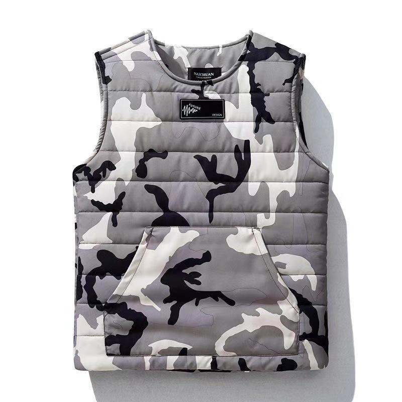 Men's Autumn/Winter Level 2 Armor Thickened Sleeveless Vest - Warm Cotton Slim Fit Trend.