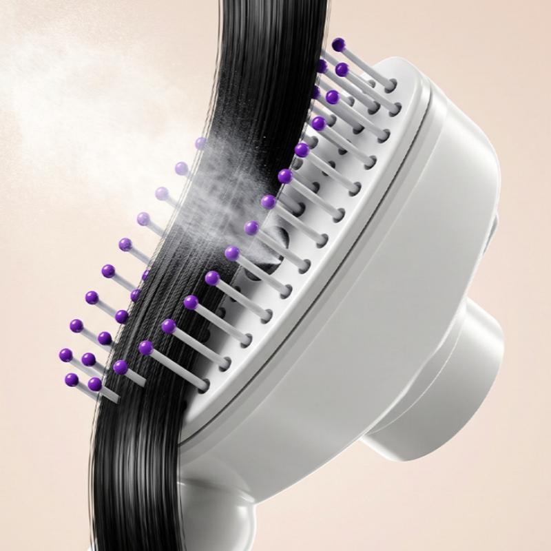 Rechargeable Electric Frizz Control Hair Brush Anti Static Steam Spray Massage Comb for Daily Hair Grooming