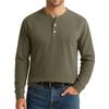 Men's Casual Style Solid Color Loose  Shirt Long-sleeved Top