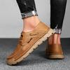 New Genuine Leather Men Shoes Outdoor Non-slip Walking Shoes Breathable Men's Casual Shoes Luxury Flat Driving Shoes Size 38-46