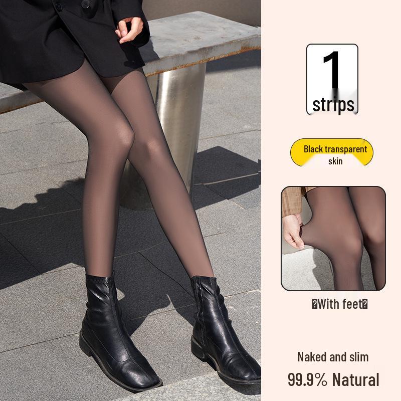 Women's Ultra-Thin Invisible Black Silk Anti-Snag Pantyhose - High-Transparency, Zero-Feel, Non-Rolling, 0D Bare Leg Style.