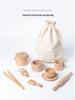Beech Wood Tea Party Play Set for Kids - Pretend Play & Sensory Bin Kitchenware