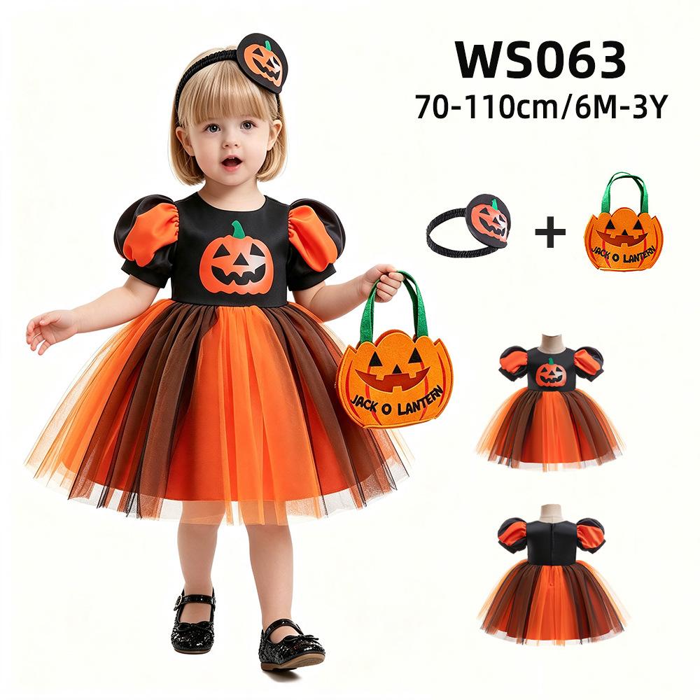 Satijnen Prinsessenjurken Collectie voor Kinderen, Halloween Meisjes Rollenspel Formele Jurk