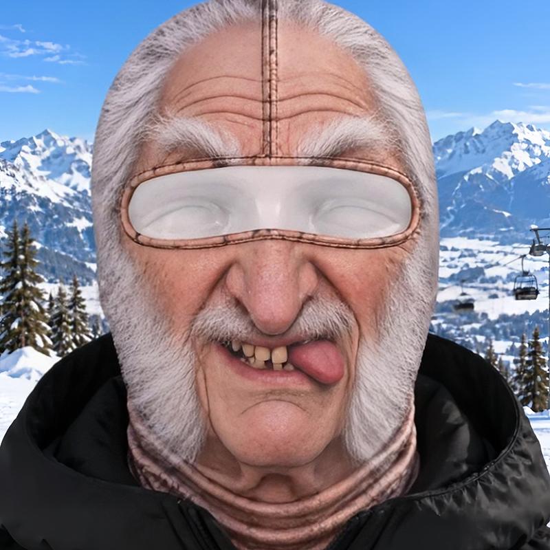 Realistischer Druck Realistisches Gesicht Skimaske Vollgesichtsbedeckung 3D-gedrucktes Design Winddichtes Material