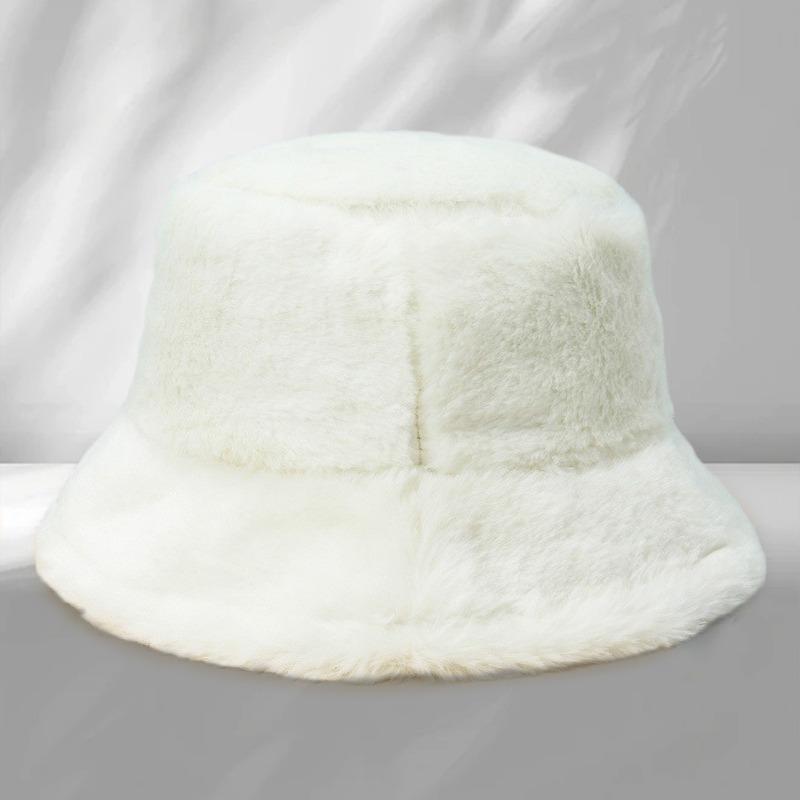 Hot Sale Imitation Rabbit Hair Bucket Hat Bucket Hat Autumn and Winter Outdoor Warm Plush Basin Hat