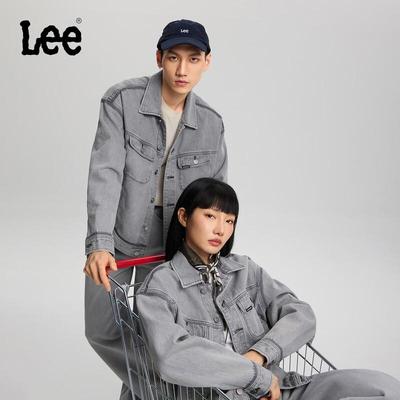 Unisex Relaxed Fit Light Grey Rider Denim Jacket