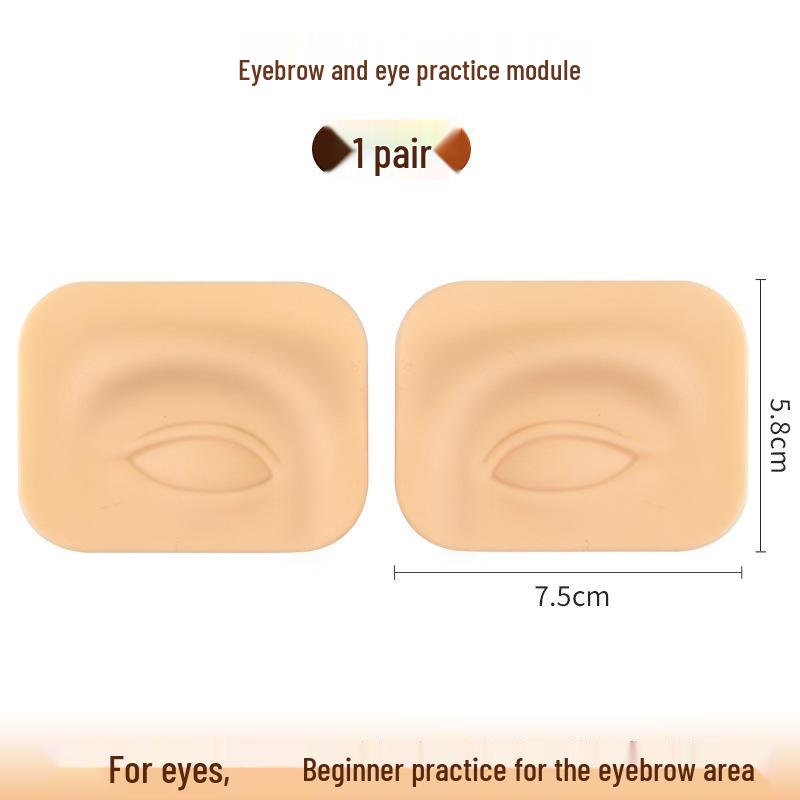 Beginner Microblading Practice Skin: Eyebrow & Eye Module Simulation