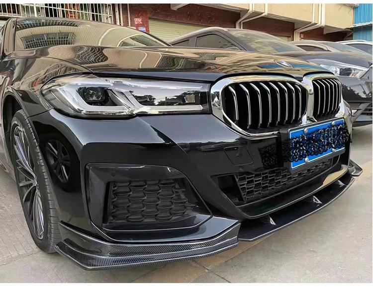 BMW 5 Series G30 G38 LCI M Sport Carbon Fiber Front Lip (Three-Piece Set)