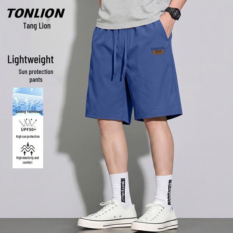TonLion Men s Ice Silk Casual Shorts L