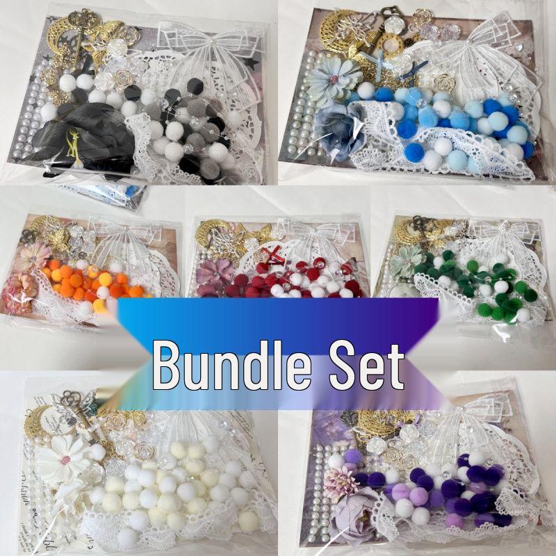 Pacote de Material de Bandagem DIY para Ita Bag com Decorações de Renda Mista Dourada/Prateada - Adereços de Beleza Antiga