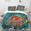 Oil Painting Duvet Cover Set Queen Blooming Sunflowers Twin Bedding Set Blue Sky White Cloud Landscape Polyester Comforter Cover