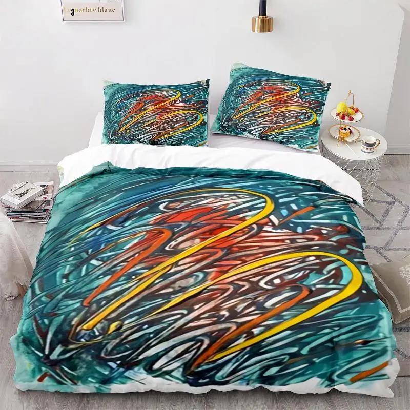 Oil Painting Duvet Cover Set Queen Blooming Sunflowers Twin Bedding Set Blue Sky White Cloud Landscape Polyester Comforter Cover