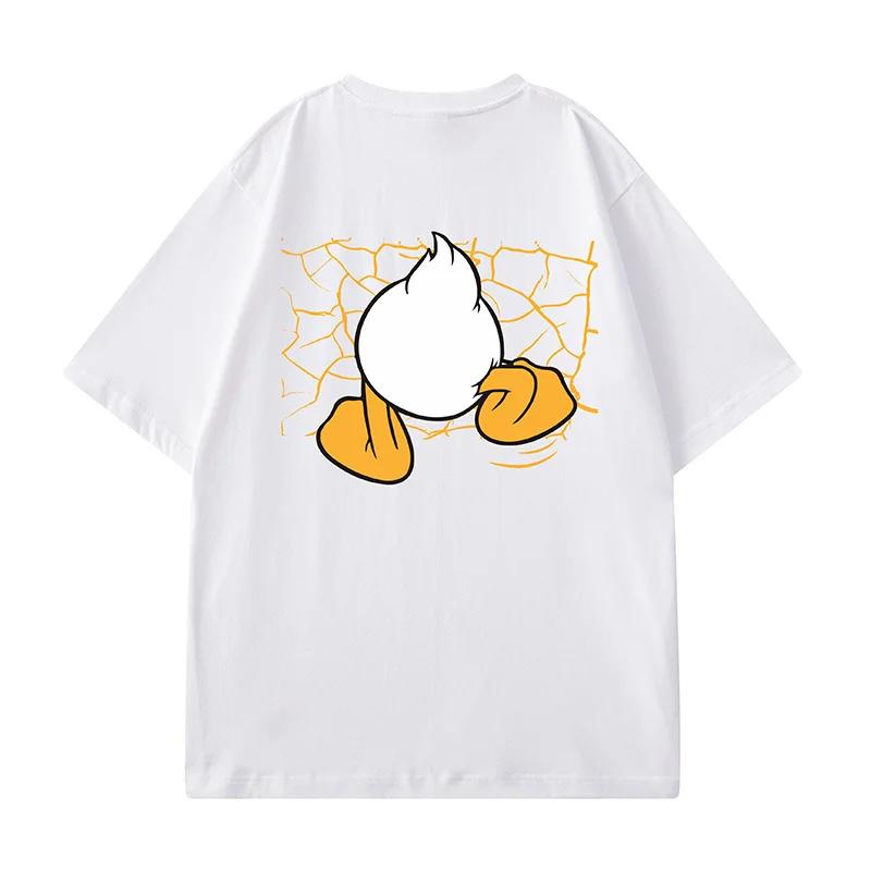 Streetwear Harajuku Summer Cartoon Cat Print T-Shirts Vintage Version Trend Casual Clothes Hip Hop Creative T Shirts y2k