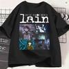 Serial Experiunisexts Lain Tshirt Summer 100 Cotton T Shirts For Unisexs Fashion Print Tshirt Short Sleeve Y2k Funny Tees