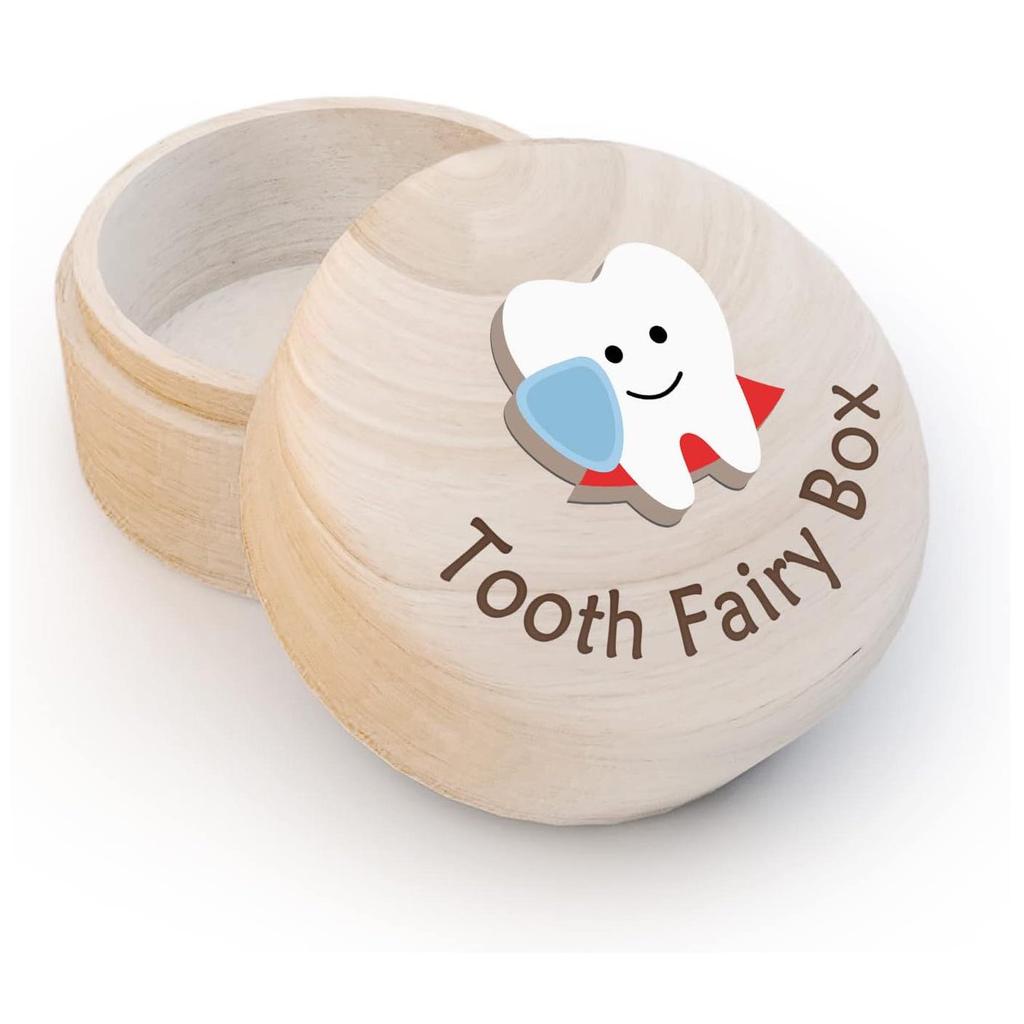 Solid Wood Baby Tooth & Lanugo Keepsake Box with Lid