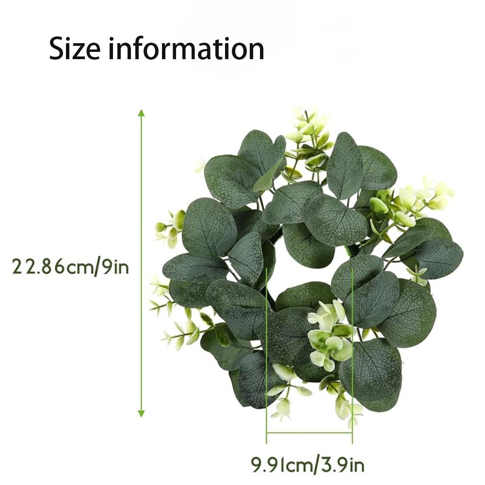 

1/3/5Pcs Eucalyptus Wreath Faux Flowers Artificial Silk Fake Bouquet DIY Outdoor Plant Porch Patio Fountain Home Wedding Decor 1Pcs зелёный