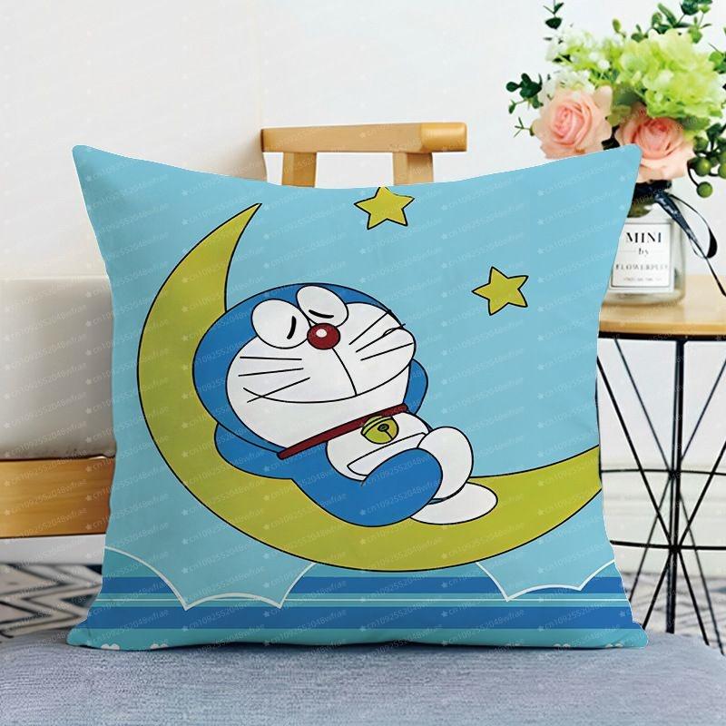 1Pc Doraemon Cartoon Sofa Living Room Pillow Machine Cat Doraemon Double Sided Printed Cushion Pillow Cover Children'S Gift