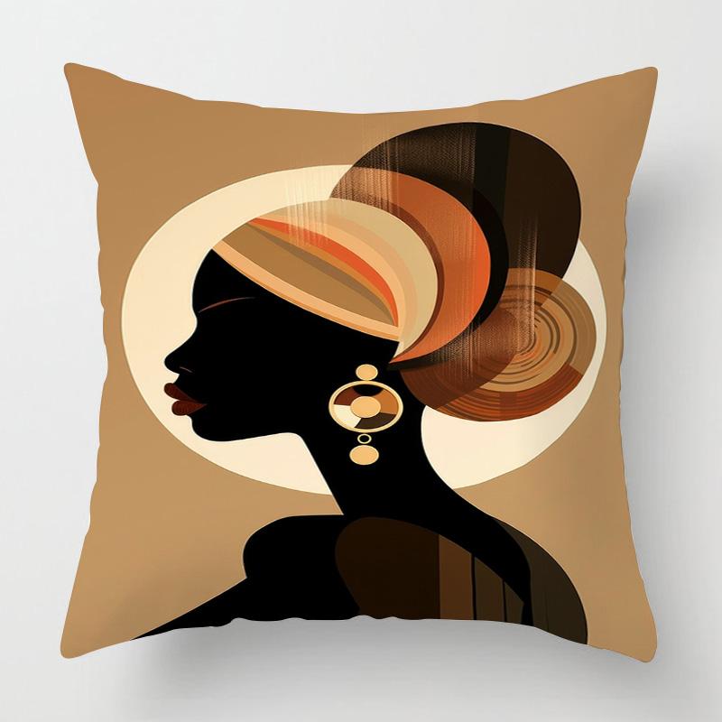 Vintage Figure Illustration Pillow Cover 45x 45cm  Bedroom Sofa Decorative Cushion Cover Four Seasons Universal Variety Optional