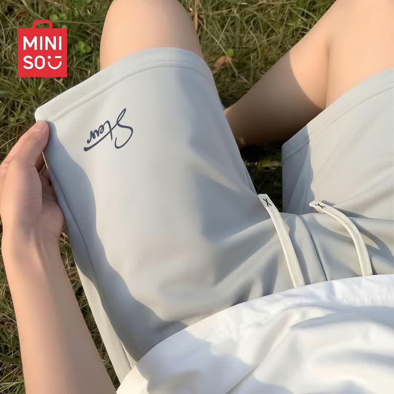 MINISO Men's Loose Wide-Leg Quick-Dry Shorts