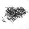 MNFT 12Pcs Stainless Steel Snap Swivel Fishing Accessories Solid Ring Terminal Tackles Connector Rig 0 # -8 # Optional