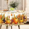 Autumn Table Pumpkin Corn Harvest Printed Tablecloth, To Create A Warm Pastoral Round And Rectangular Tablecloth.