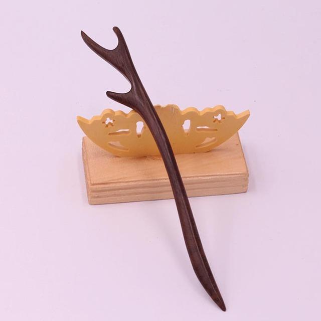 Chinese Hair Sticks Wooden Hairpins For Women Traditonal Carved Vintage Hanfu Hair Fork Ancient Chop Stick Headwear Jewelry