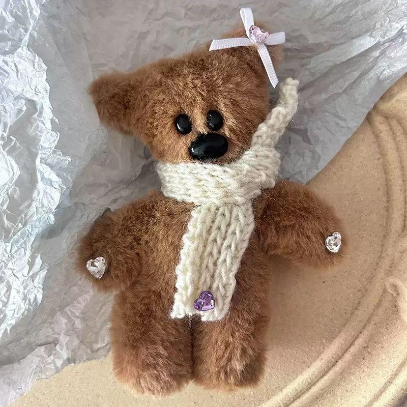 

1pc Cute teddy bear plush hair clip for autumn and winter, with a bangs clip on the side and a headband for teddy bears