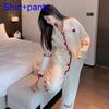 Cozy Womens Pajama Set With Letter Printing Design For Home And Sleep Comfort