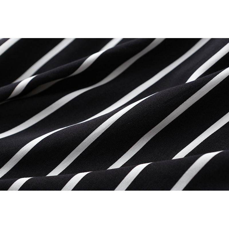 Export Export Tail Single Loose Slimming V-neck Vertical Striped Cotton Silk Shirt Women's Pullover Artificial Cotton Tops Spring