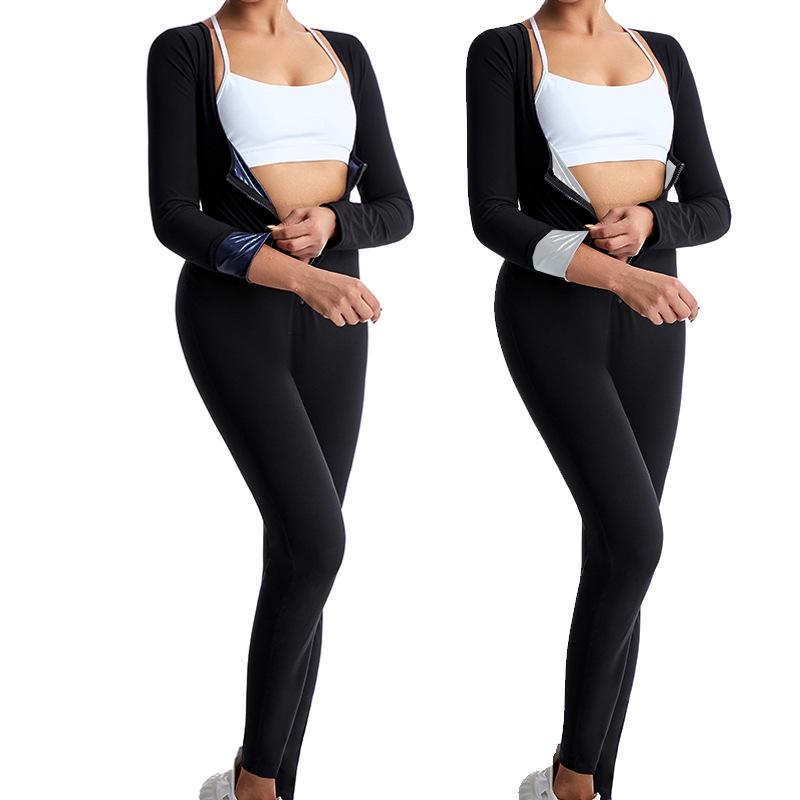 Women's Running Fitness Sweat Suit - European & American Sports Body Shaping Corset Jumpsuit.