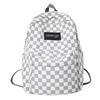 Pattern Simple Checkered Letter Decoration Student Leisure Backpack For School