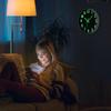 AUTVIVID Luminous Wall Clock, Silent, Continuous Second Hand, Large Dial, Automatically Illuminates in Darkness, Luminous, 3D Large Dial, Easy to Read