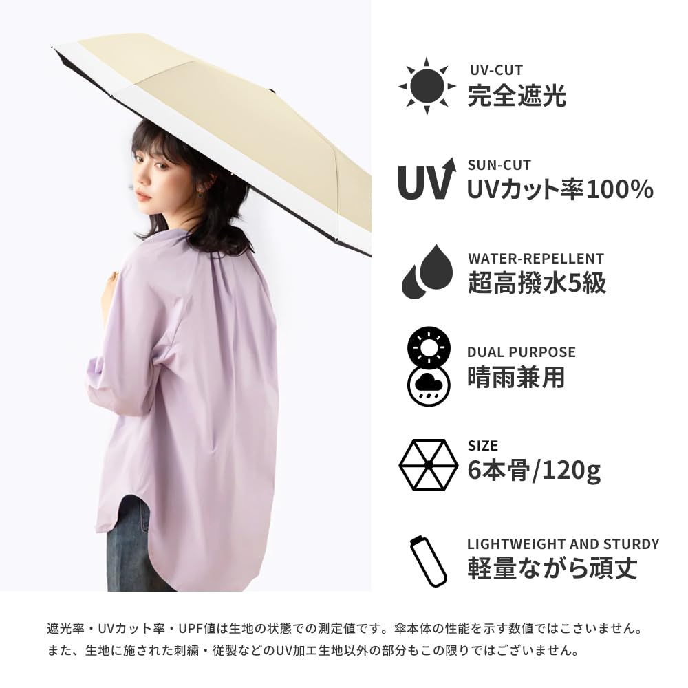 UV Folding Complete Light Heat Black Highly Large 89cm Suitable for Rain or Heatstroke with Storage Gift for Birthday 100% Protection, Parasol,