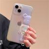 Japan süße 3D Bär Farbverlauf lila Telefon Fall für iPhone 14 13 12 11 Pro Max klar stilvolle Silikon stoßfest Soft Cover Funda