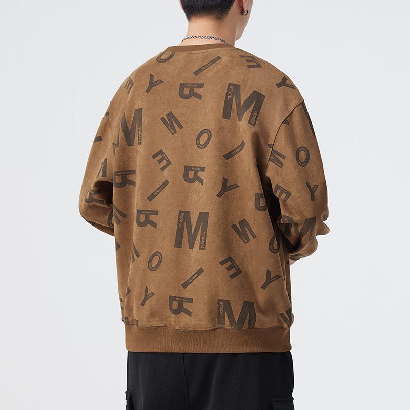 Осень и зима Американский ретро Тяжелый ретро свитер Мужской Свободный Большой — фото 3