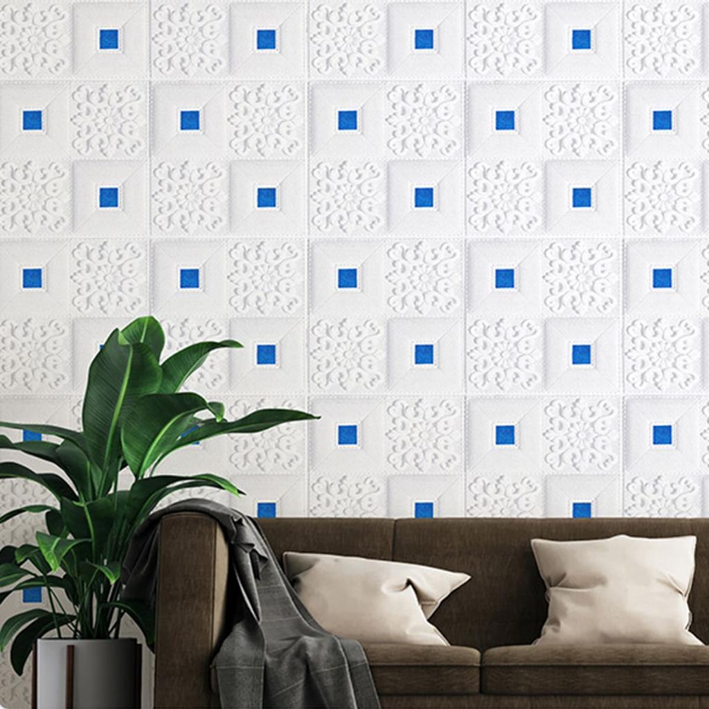 Decorative waterproof and moisture-proof 70x70cm self-adhesive ceiling wallpaper 3D brick wall paste foam wall decoration