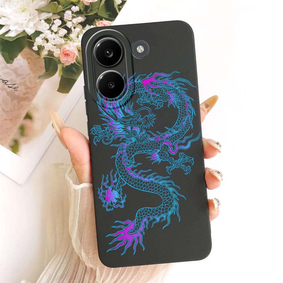 

Милый мультяшный черный кот дракон Мягкий силиконовый чехол для Xiaomi Poco X8 Pro Max Redmi Turbo 5 Max Защитный чехол для телефона Ударопрочный чехол Coque Xiaomi Poco X8 Pro