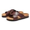 Summer New Men's Cork Slippers Beach Shoes Student Cross with Water Loose Cool Slippers