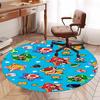 Mario Printed Round Rug Carpet Chair Rug Area Rug Entryway Doormats,for Office Chair Living Room Bedroom Kitchen Room.