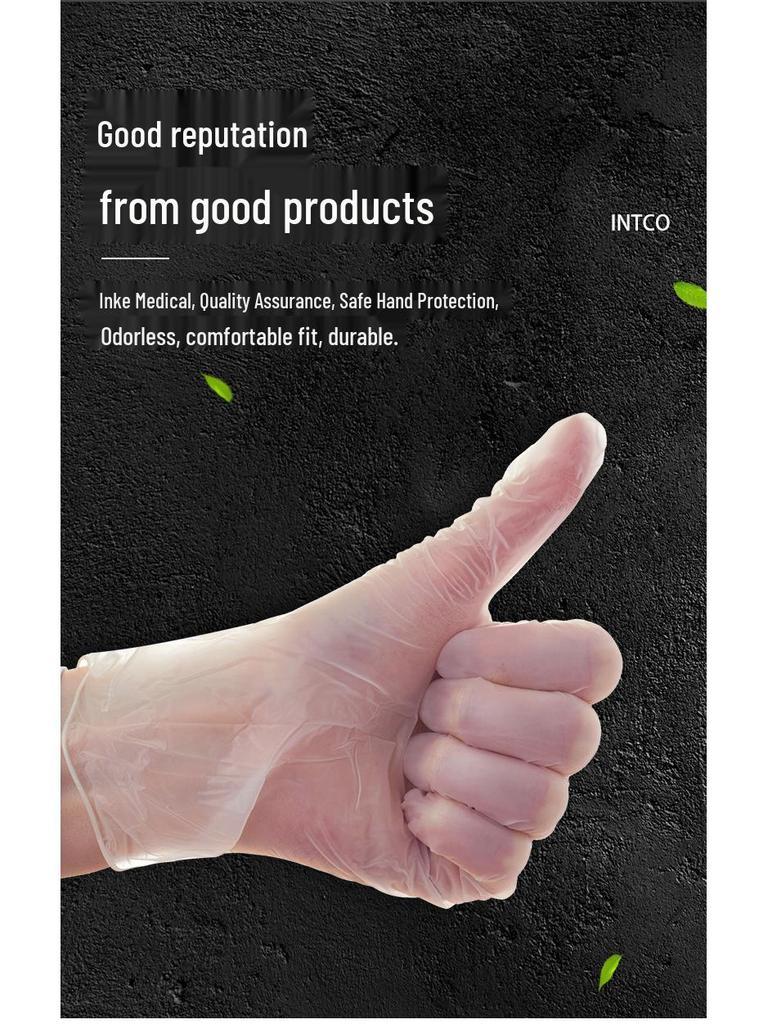 Food Grade Disposable PVC Gloves for Kitchen, Household Chores, Baking, Beauty, and Tattooing