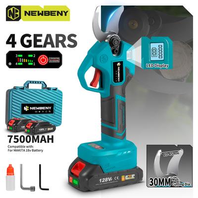 30mm Bürstenlose Elektrische Astschere 4 Gänge Akku Wiederaufladbar Obstbaum Bonsai Astschneider Für Makita 18V Akku