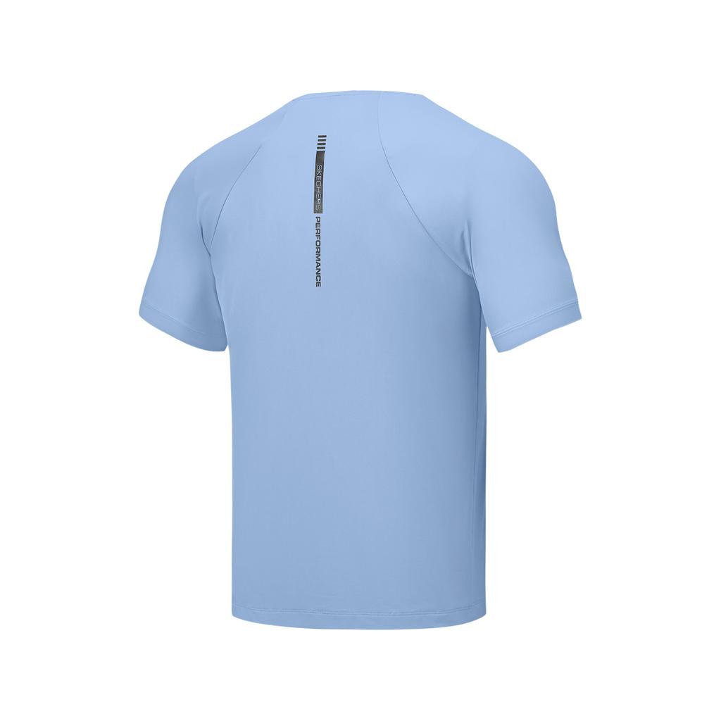 Skechers Godri Breathable Comfortable Slim Fit Short Sleeve T-Shirt Men Tops Country-Blue P225M094-048A