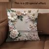 2D Set Of 4 Vintage Floral Throw Pillow Covers Pattern Cushion Cover Suitable For Sofa Bedroom Car Pillow Cover