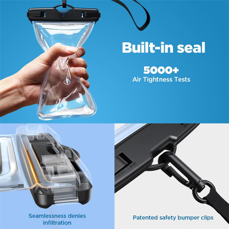 Étui étanche IPX8 pour téléphone jusqu'à 7 pouces, pochette flottante étanche pour téléphone, sac sec