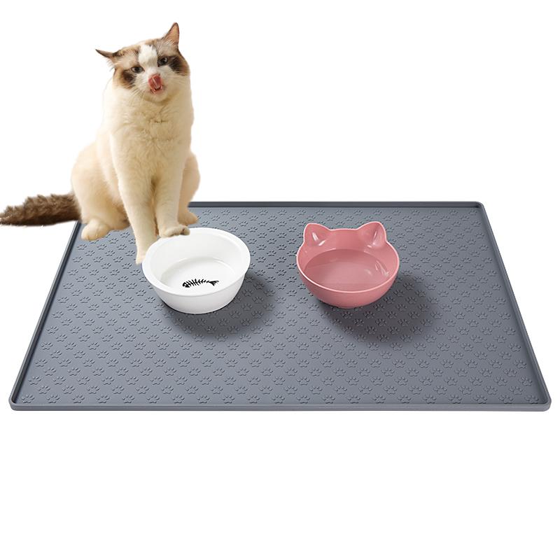 Pet Placemat Dog Food Bowl Mat Cat Feed Mat Cat Dog Drinking Feeding Placemat Silicone Waterproof Pet  Pad Feeder Mats