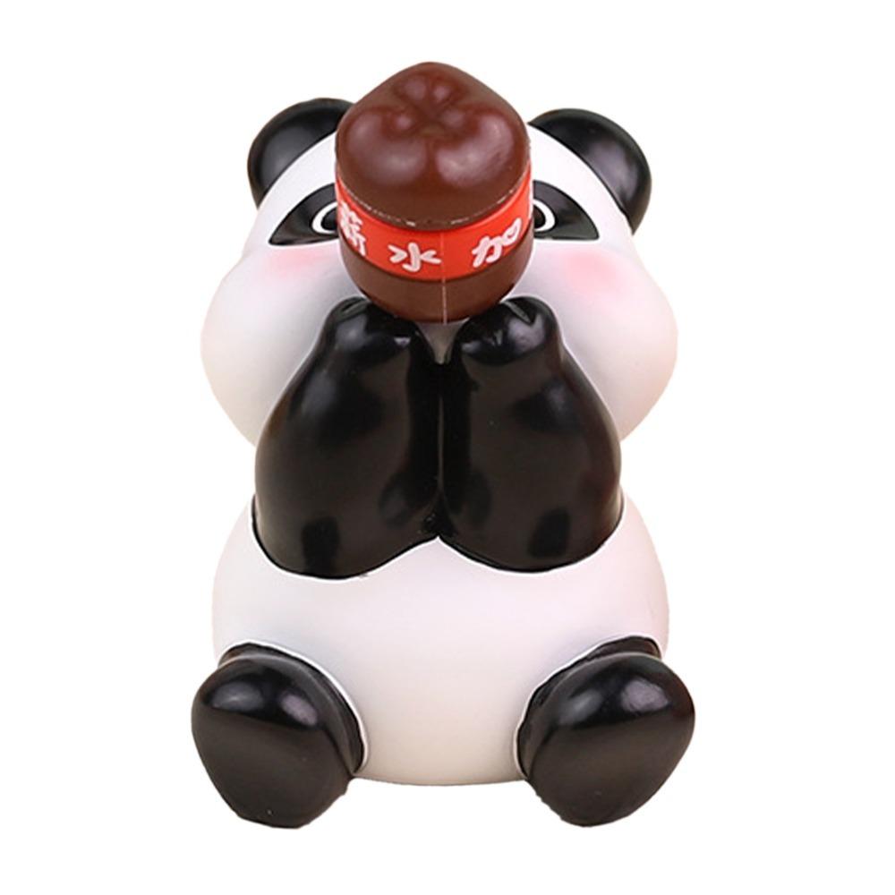 Resin Cute Animal Ornament Drinking Coke Pose Animal Cake Topper Resin Animal Statue For Kids