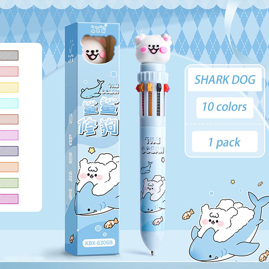 Cartoon 10 Color Ballpoint Pens Efficient and Kid-friendly Design with Comfortable Grip Suitable for School Home Office