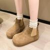 Small comfortable Martin boots autumn and winter new thick-soled retro velvet short boots cotton boots