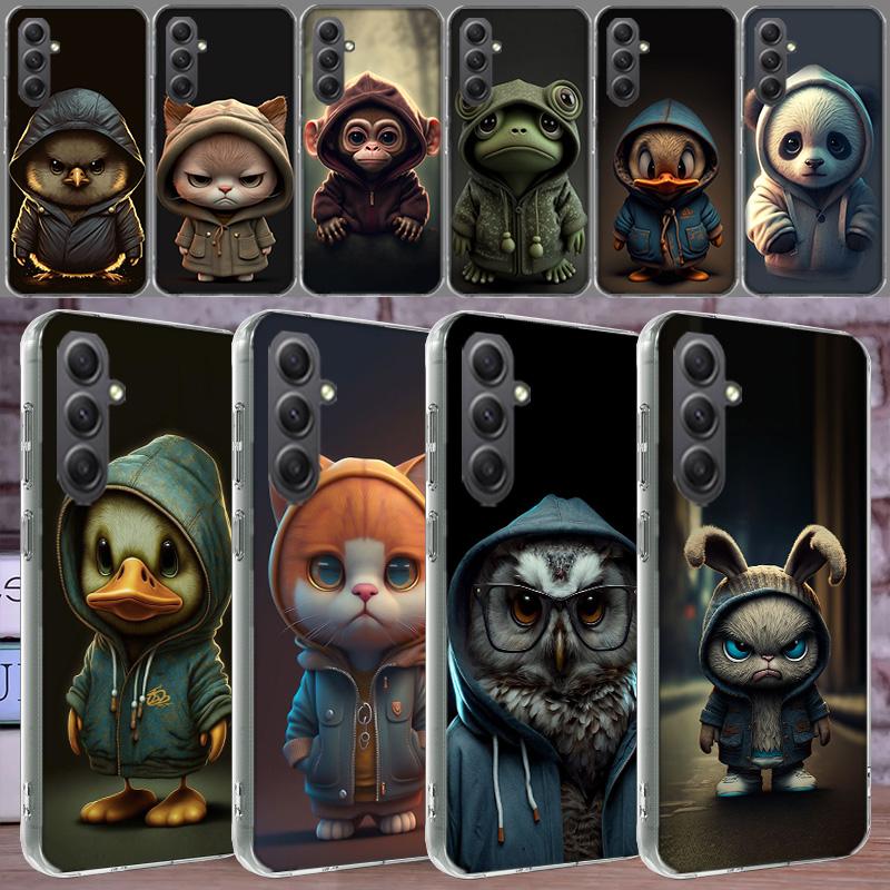 Monkey Frog Pig Cow Bird Cat Animal Phone Case for Samsung A16 A26 A36 A56 A17 A37 A57 A07 A06 A02S A03 A04S A05S Galaxy Note 20