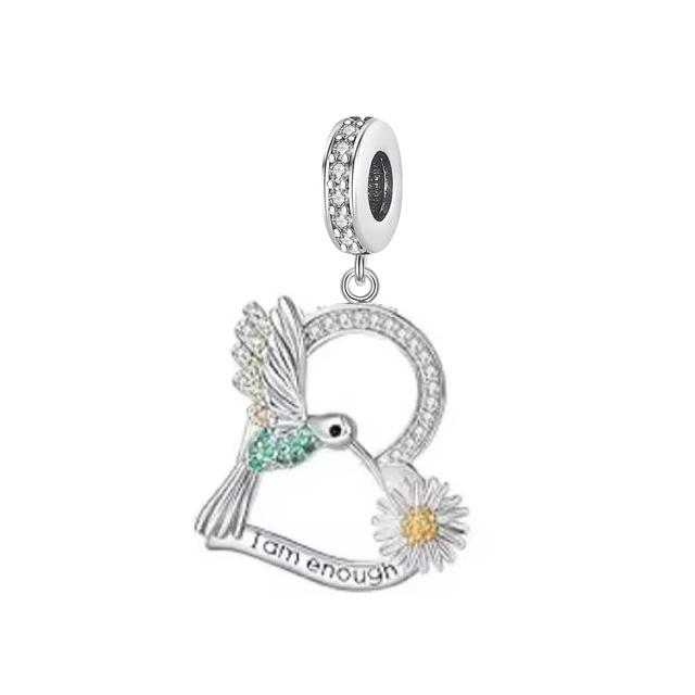 New Fashion Copper Plating Early Spring Series Woodpecker Magpie Maple Leaf Charm Bead Fit Original Bracelet Diy Women Jewelry